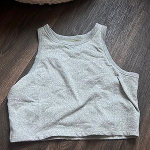 Grey Women's Cropped Tank Top